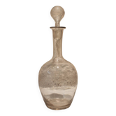 Engraved glass carafe circa 1900