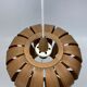 Scandinavian UFO Mushroom Pendants in Wood Veneer, 1970s