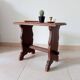 Vintage side table in solid oak, brutalist/rustic.