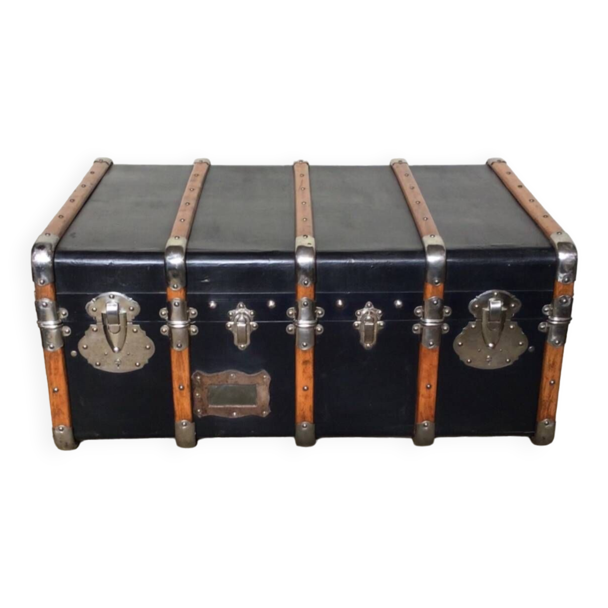 1930 navy blue fitted trunk