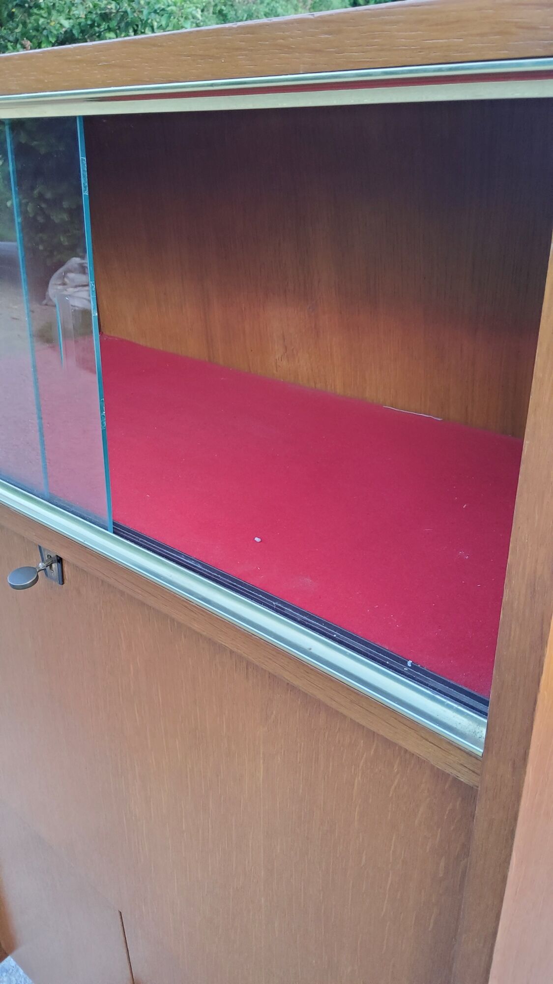 Library secretary of the 50s in blond oak compass feet
