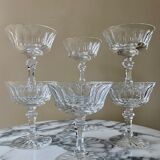 Coupes à dessert en cristal