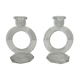 Pair of antique crystal candlesticks
