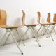 Galvanitas industrial Pagholz chairs, set of 5