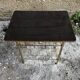 Old Furniture Table Hifi Door Vinyls Golden Metal + Formica Vintage Tray