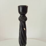 Large antique carved wooden candlestick
