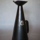 Ceramic pitcher of Louviers manufacture 50s, pitcher with conical handle