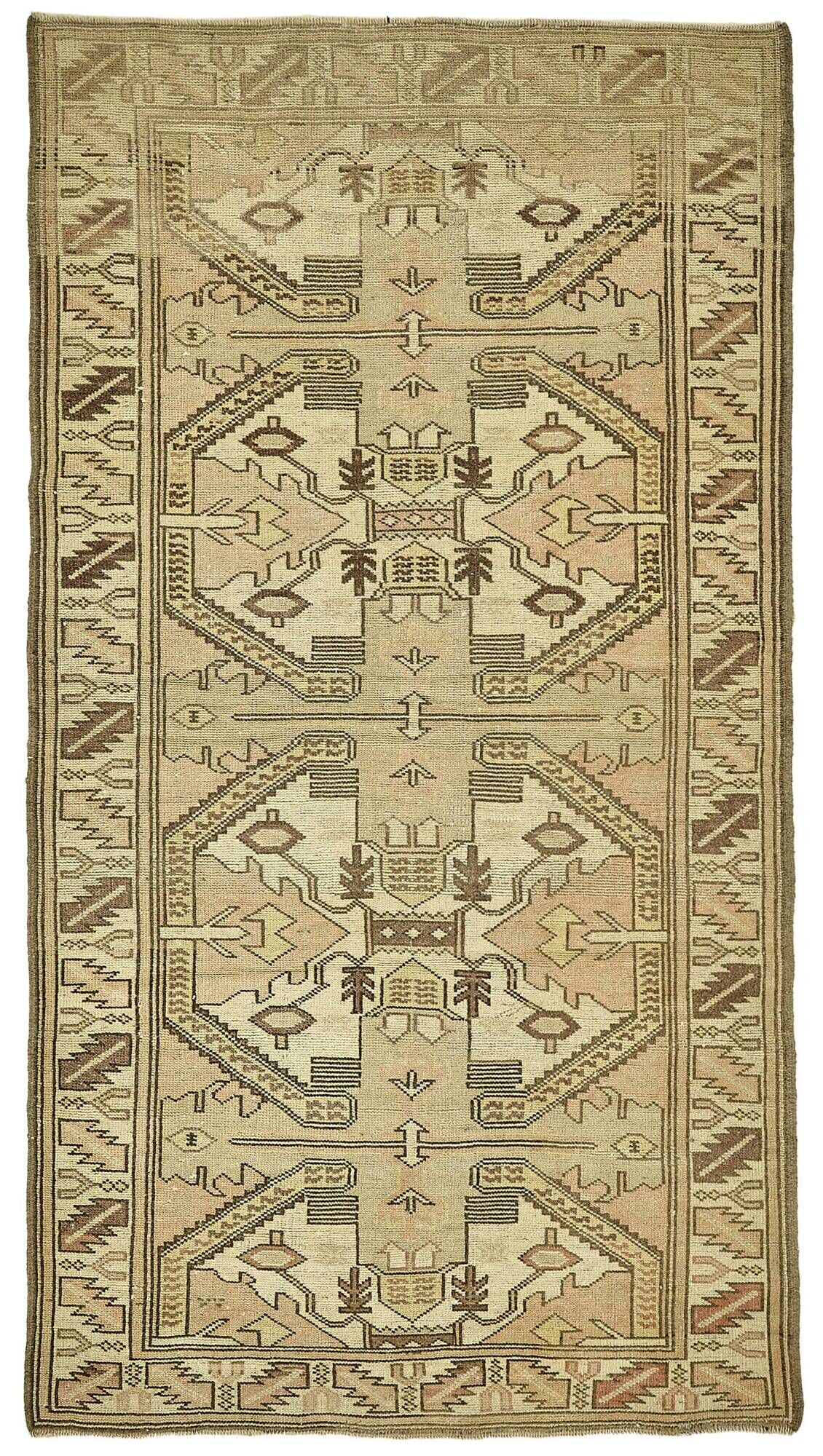 Turkish Vintage Anatolian Rug 107 cm x 190 cm