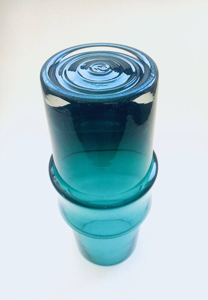 Extra Large Mid-Century Scandinavian Green Glass Vase by Tamara Aladin for Riihimaki, 1960s
