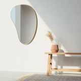 Pear mirror in golden brass 100% handmade