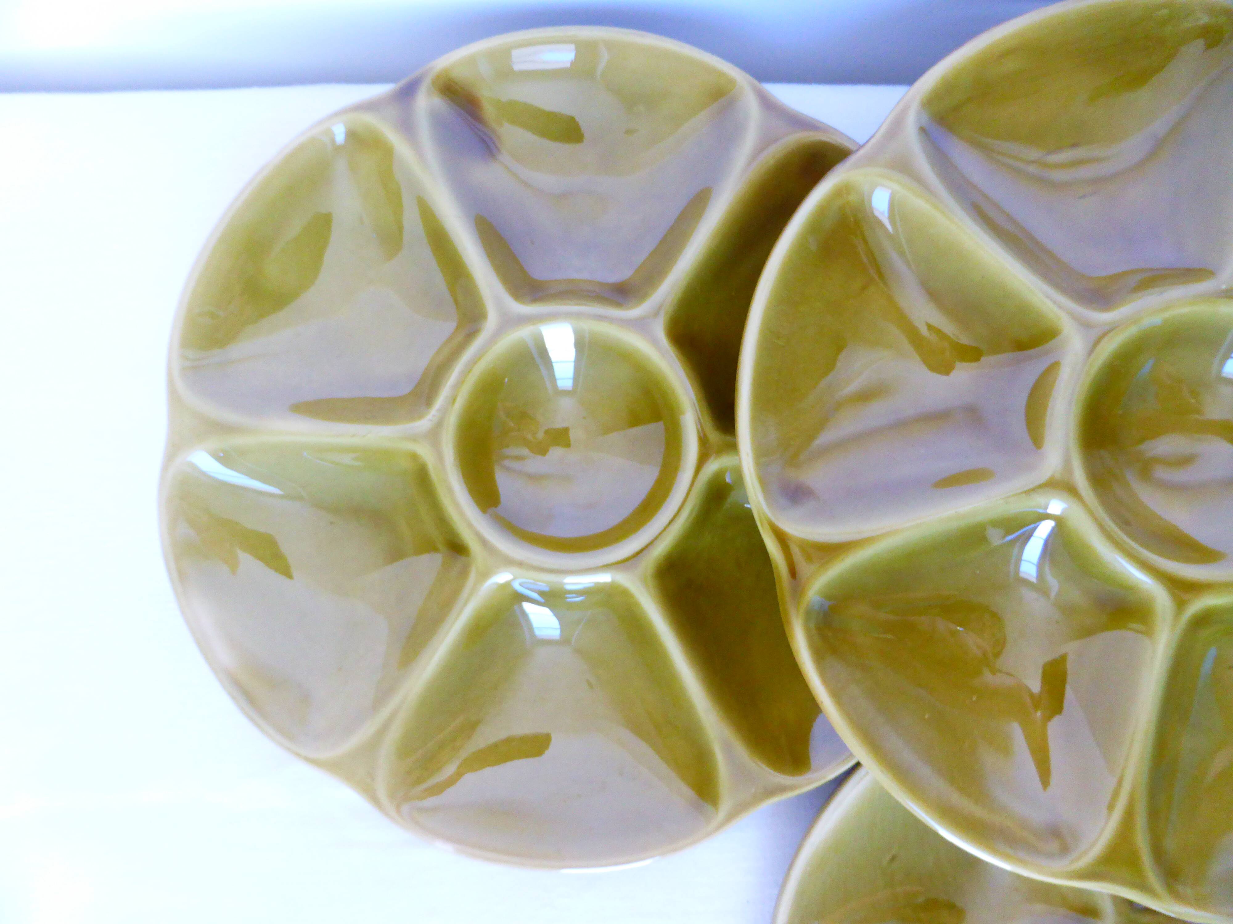 4 oyster plates Gien 2106171