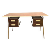 BUREAU 1960 VINTAGE FORMICA TUBULURE METAL 4 TIROIRS