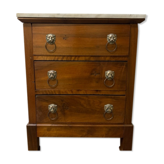 Chest of drawers between two in walnut period nineteenth century
