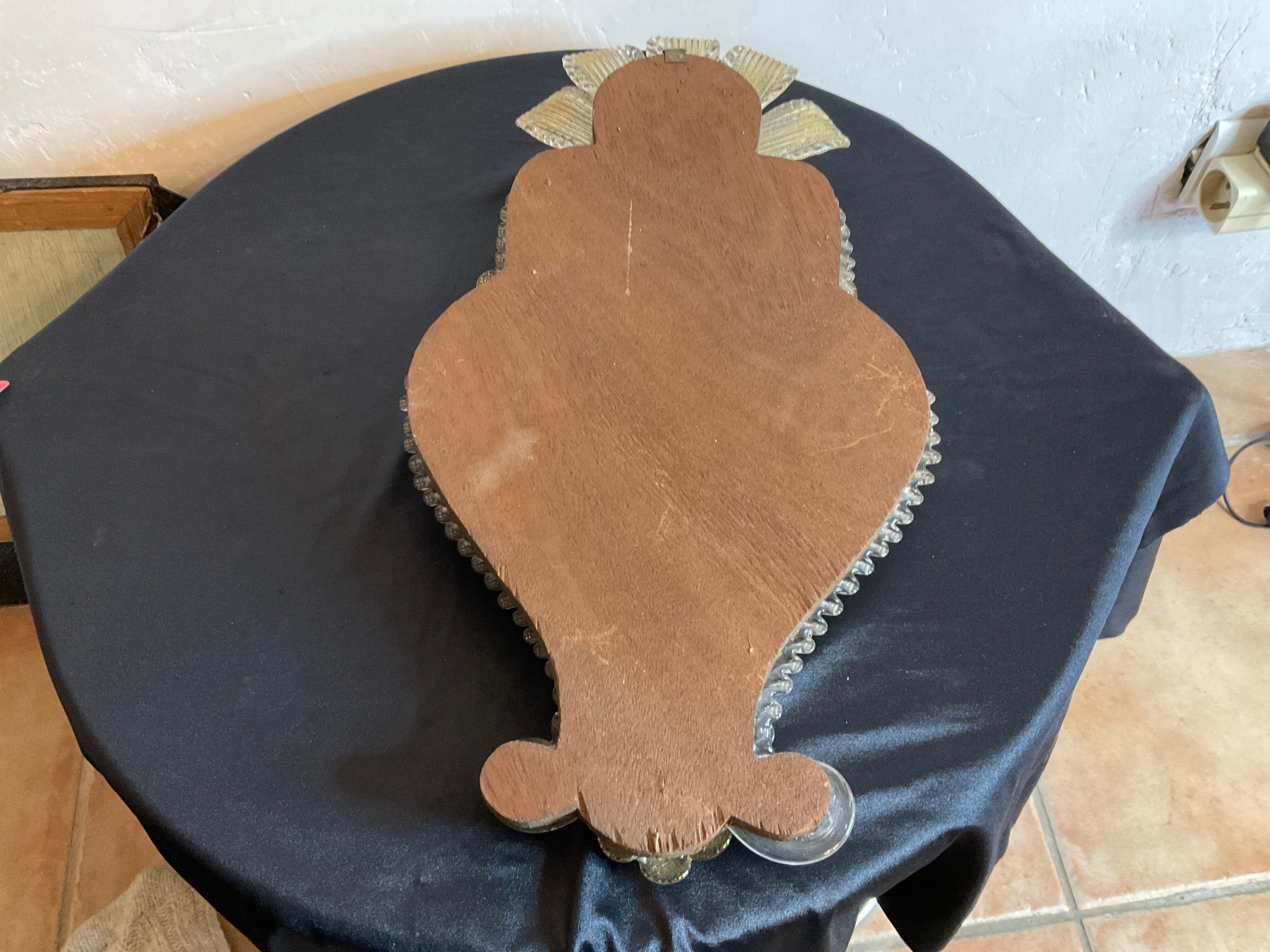 Venetian art nouveau wall mirror Murano 24x44cm