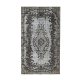 Handmade unique anatolian 1980s 164 cm x 286 cm grey carpet
