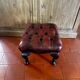 Vintage 1970s Chesterfield red leather footrest