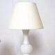 Pair of white glass lamps by Luxus Lighting, Sweden, 1980