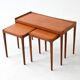 Kurt Ostervig nesting tables in teak Jason Mobler Denmark 1960