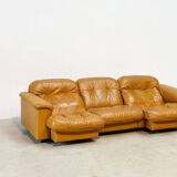 De Sede DS101 three-seater in cognac leather.