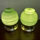 Pair of glass lamps, Scandinavian design 1950.