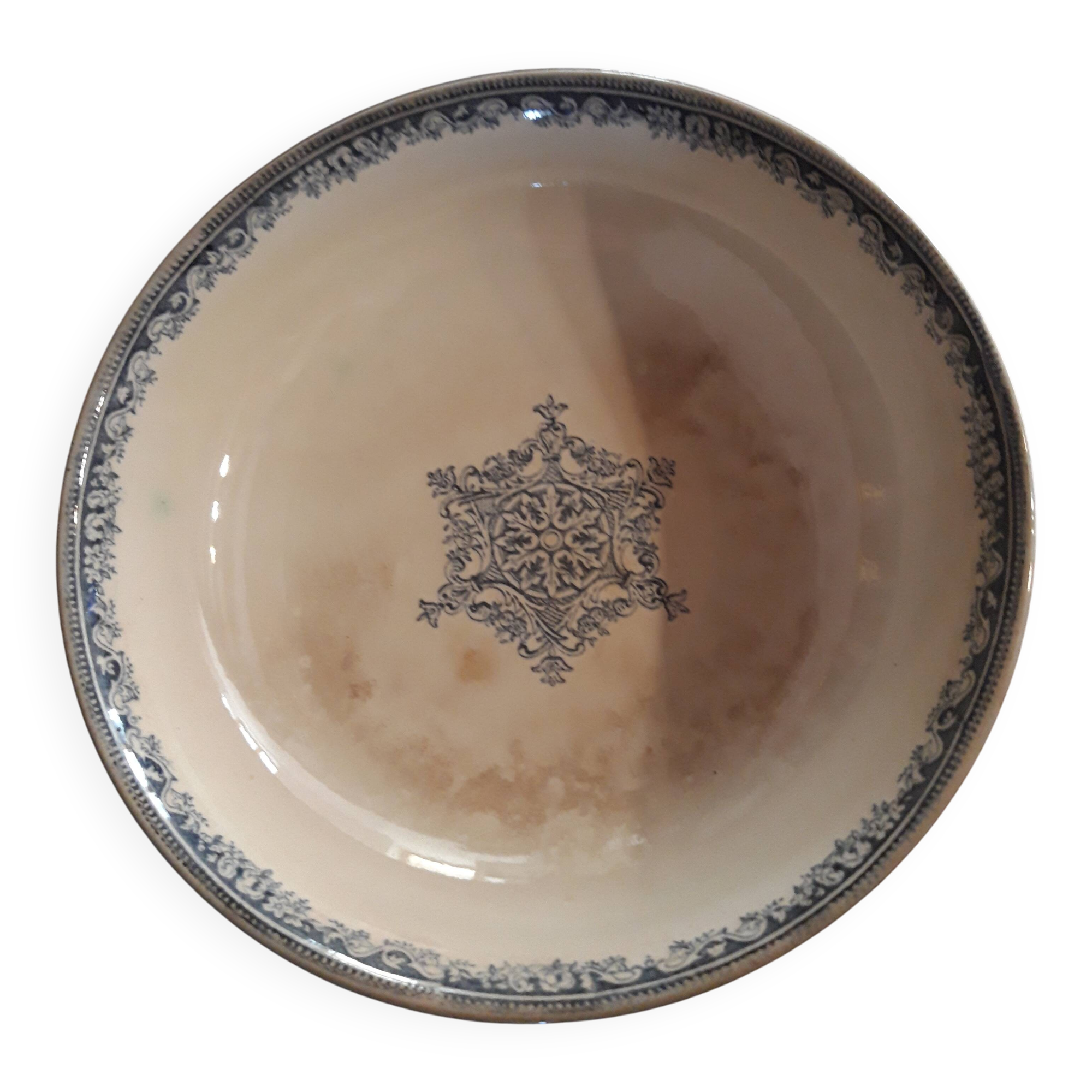 Old Man's Compote Dish - Ironstone, 19th Century