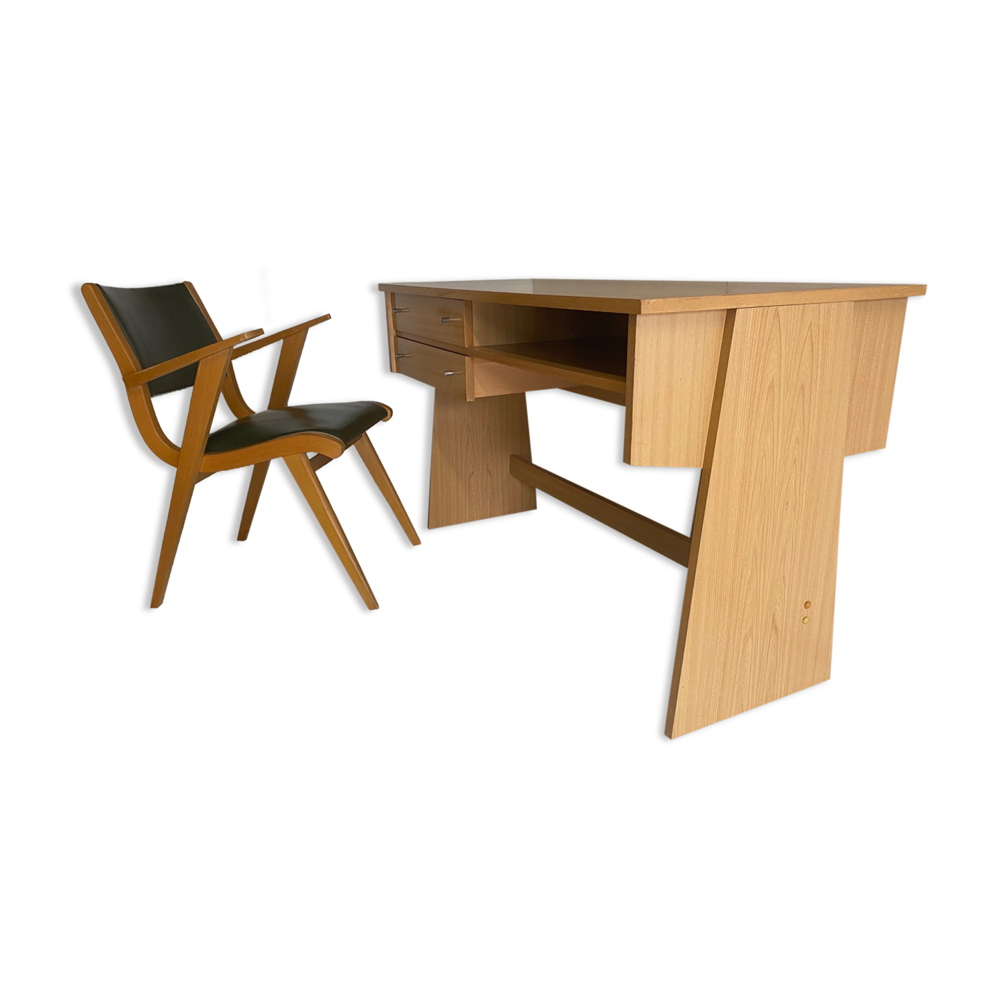 Scandinavian vintage desk and armchair