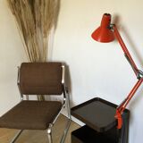 Vintage 60/70s chrome and fabric chair