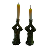Pair of candlesticks H.21cm