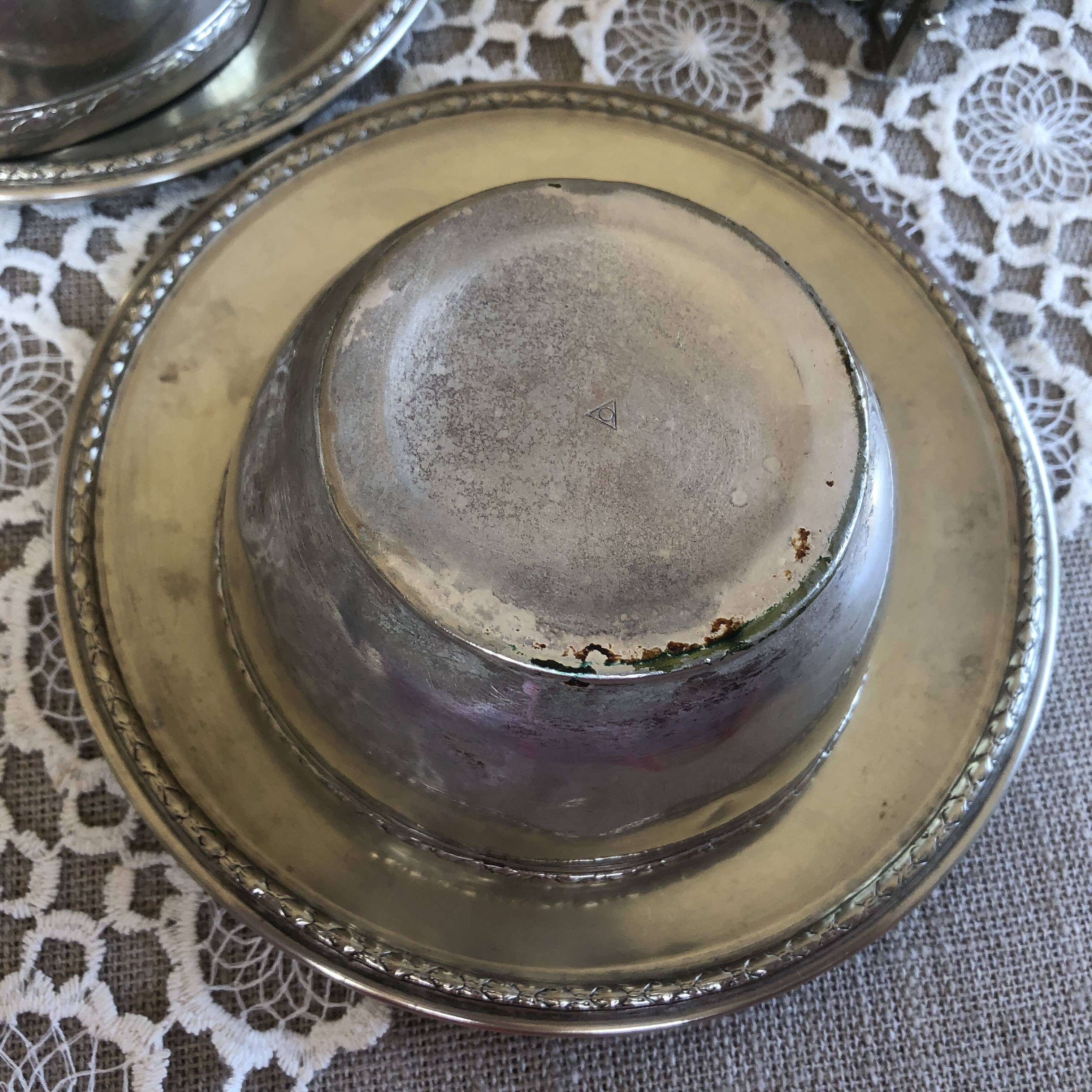 Set of 3 old "silverware" cups