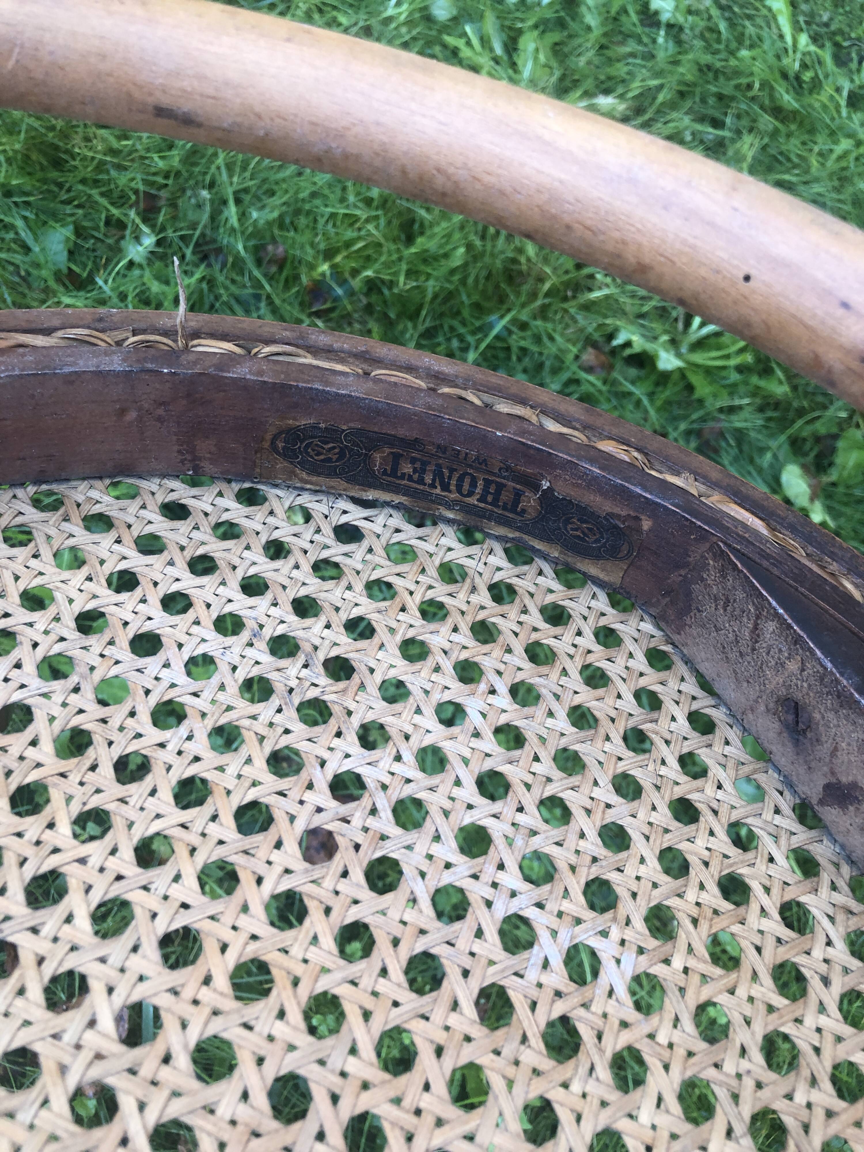 Thonet cane bistro chair