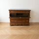 Antique walnut secretary chest with marble top.