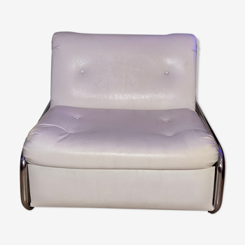 Convertible armchair Beka vintage sky white