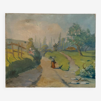 Paris school landscape signed