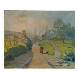 Paris school landscape signed