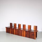 Chaises de salle à manger style Dominique Zimbaca, France, 1960