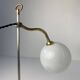 Vintage up and down lamp in opaline, brass and metal