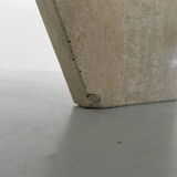 Travertine dining table, 130 x 129 cm