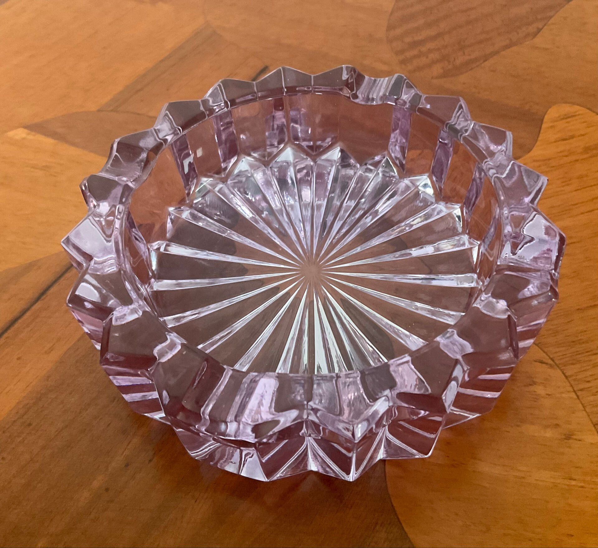 Vide poche ou cendrier vintage en verre alexandrite