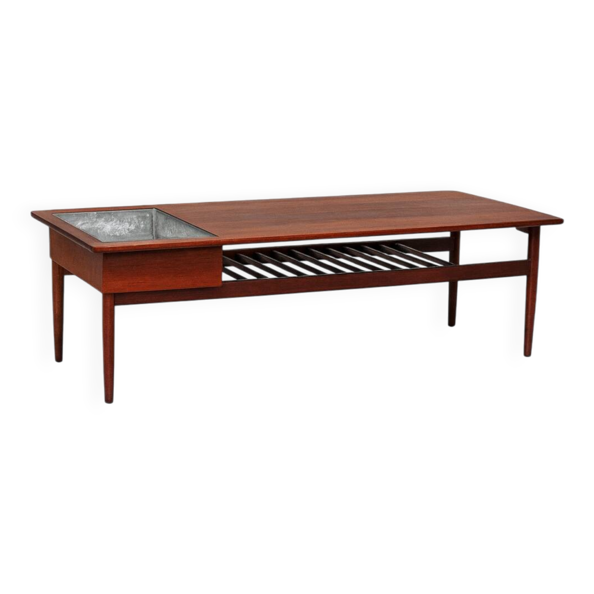 Scandinavian coffee table Samcom in teak – 1960s