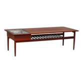 Table basse scandinave Samcom en teck – années 60