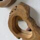 Set de 4 miroirs organiques brutalistes en bois années 50