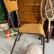 Chaise d’écolier enfant bois et métal