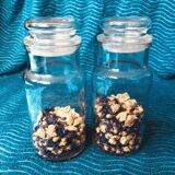 Lot de trois pots en verre