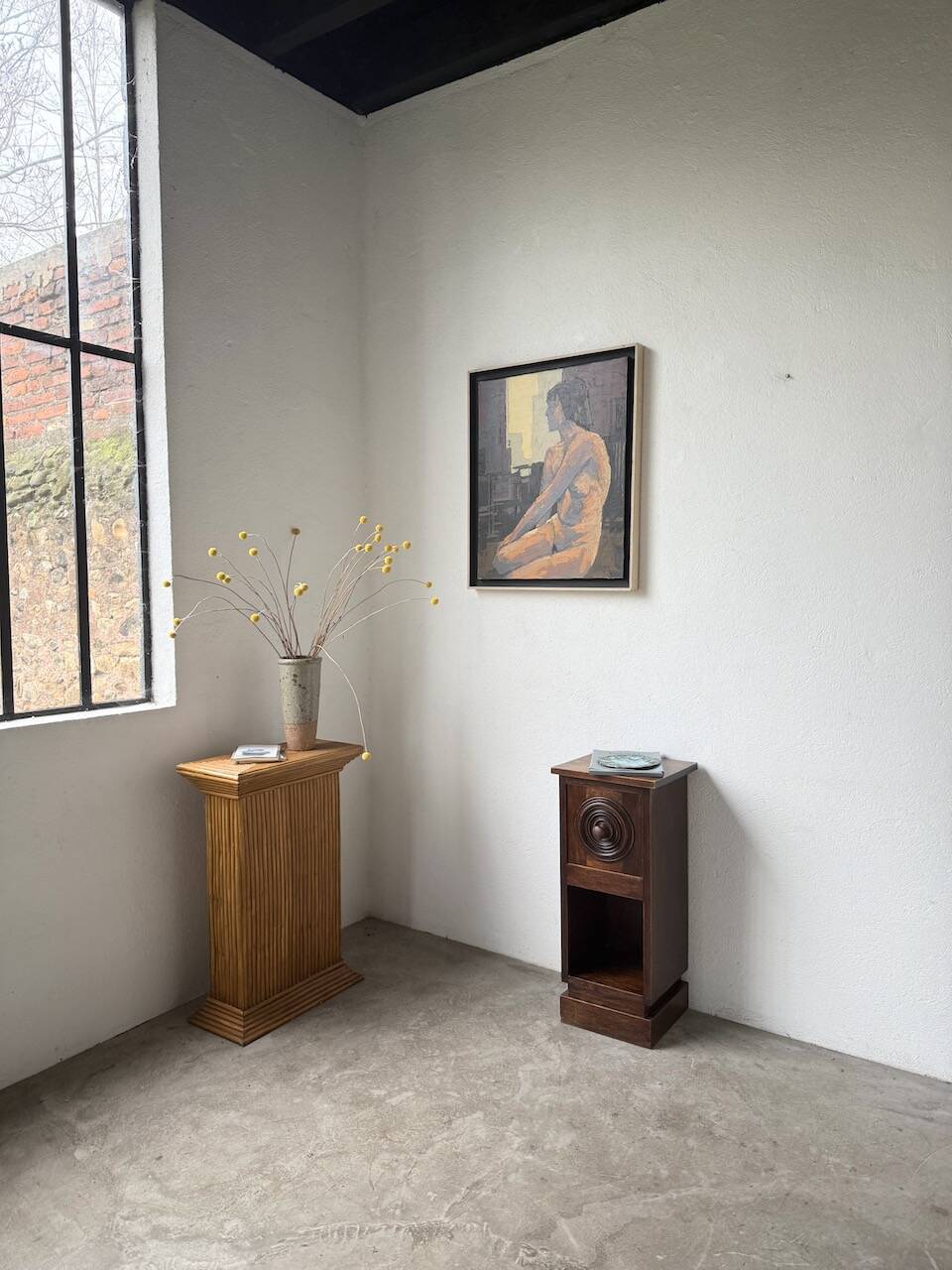 Dudouyt bedside table, oak, 1940.