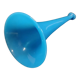 Vase cornet glass paste or faience enamelled blue soliflore
