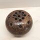 Brown ceramic flower spike vase from the 1950s