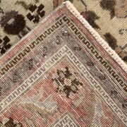 4x7 Brown Floral Vintage Persian Rug, 130x215Cm SK 2606