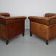 Vintage Dutch Club Chair in Cognac Leather, Set of 2