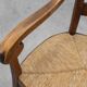 French Provincial Ladder‑Back Armchair with Woven Rush Seat, 19th century