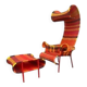 Moroso Shadowy lounge chair with footstool designed by Tord Boontje